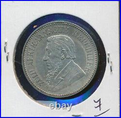 South Africa 1896 Lusterous 2 1/2 Shilling Silver K7 #6749