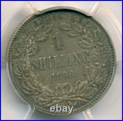 South Africa 1896 Silver Shilling XF40 PCGS