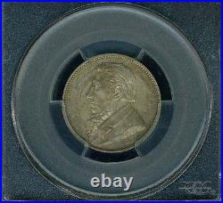 South Africa 1897 1 Shilling Silver Coin Pcgs Certified Uncirculated Ms-62