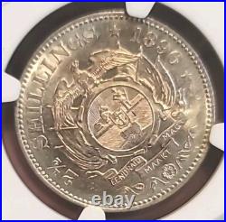 South Africa 1897 2 1/2 Shillings Rare Superb Gem NGC 62PQ Luster/Sharp LV