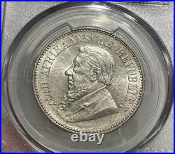 South Africa 1897 Silver 2 1/2 Shillings (PCGS AU 58)