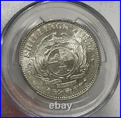 South Africa 1897 Silver 2 1/2 Shillings (PCGS AU 58)