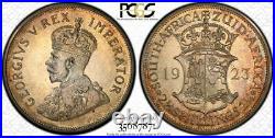 South Africa, 1923 George V Half Crown, 1/2 Crown PCGS PR 64. 2 1/2 Shillings