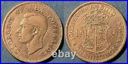 South Africa 1939 2½ Shillings George VI KM-30 Silver (. 800) 133K minted XF++ 93