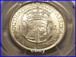 South Africa, 1942 George VI 2 1/2 Shillings, Half Crown, 1/2 Crown, PCGS MS 63