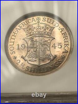 South Africa 1945 Proof 21/2 Shilling, Mintage 150 Pieces RRR
