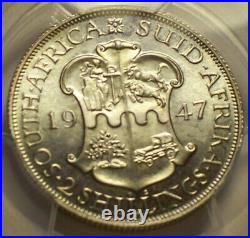 South Africa, 1947 George VI 2 Shillings. PCGS PR 65. 2,600 Mintage