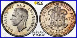 South Africa, 1947 George VI 2 Shillings. PCGS PR 66. 2,600 Mintage