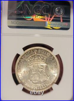 South Africa 1948 2 1/2 Shillings Rare Gem BU Key Date NGC 64PQ Mtg 1,600 Minted