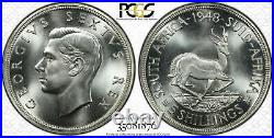 South Africa, 1948 George VI Five Shillings, 5 Shillings. PCGS PL 66