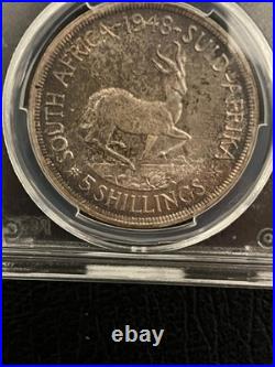 South Africa 1948 George VI Prooflike 5 Shillings PCGS PL67 Stunning