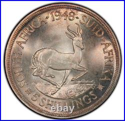 South Africa 1948 George VI Prooflike 5 Shillings PCGS PL67 Stunning