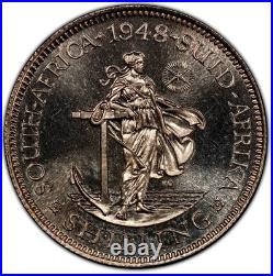 South Africa, 1948 George VI Shilling. PCGS PF 66. 1,120 Mintage