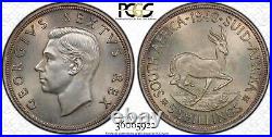 South Africa 1948 Silver 5 Shillings KM-31 PCGS MS-65
