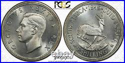 South Africa, 1949 George VI Five Shillings, 5 Shillings, Crown. PCGS PL 66