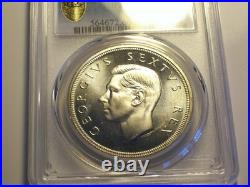 South Africa, 1949 George VI Five Shillings, 5 Shillings, Crown. PCGS PL 66