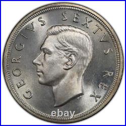 South Africa, 1949 George VI Five Shillings, 5 Shillings, Crown. PCGS PL 66