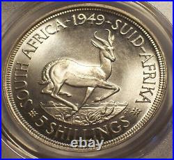 South Africa 1949 George VI Five Shillings 5 Shillings PCGS PL67. 2,000 Mintage