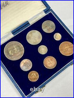 South Africa 1950 9 Coin Proof Set Original Box SA#5