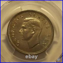 South Africa, 1950 George VI 2 Shillings. PCGS PR 66. 500 Proof Mintage