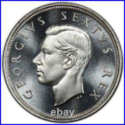 South Africa, 1950 George VI 5 Shillings, PCGS PL 65. Crown. 1,200 Mintage