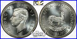 South Africa, 1950 George VI Five Shillings, 5 Shillings. PCGS PL 66