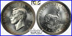 South Africa, 1951 George VI Five Shillings, 5 Shillings. PCGS PR 66. Crown