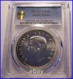 South Africa, 1951 George VI Five Shillings, 5 Shillings. PCGS PR 66. Crown