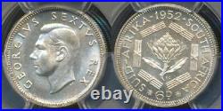 South Africa, 1952 6 Pence, George VI (Silver) PCGS PR67 (Proof)