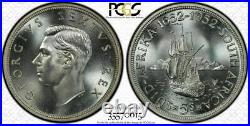South Africa, 1952 George VI Five Shillings, 5 Shillings. PCGS PL 66