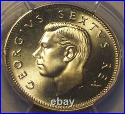 South Africa, 1952 George VI Shilling. PCGS PR 67. 1,550 Proof Mintage