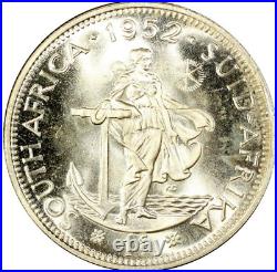 South Africa, 1952 George VI Shilling. PCGS PR 67. 1,550 Proof Mintage