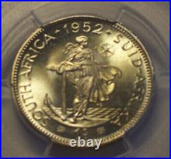 South Africa, 1952 George VI Shilling. PCGS PR 67. 1,550 Proof Mintage