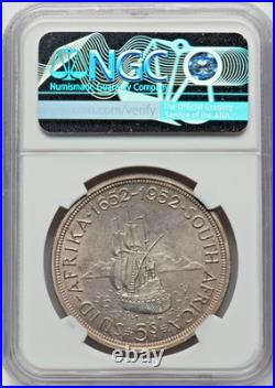 South Africa 1952 George VI silver 5 S Cape Town Founding Anniversary NGC PL-66