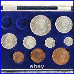 South Africa 1952 Kgvi 7 Coin Proof Year Set With Silver Sam Long Set Box