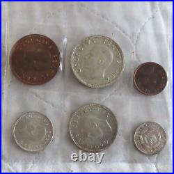 South Africa 1952 Kgvi 7 Coin Proof Year Set With Silver Sam Long Set Box