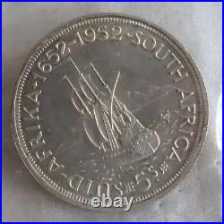 South Africa 1952 Kgvi 7 Coin Proof Year Set With Silver Sam Long Set Box