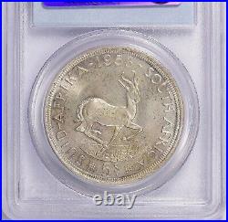 South Africa 1953 5 Shillings PCGS PL-65 Silver Coin