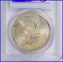 South Africa 1953 5 Shillings PCGS PL-65 Silver Coin