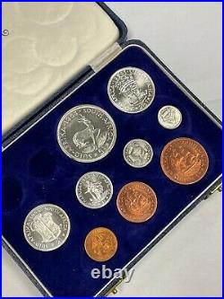 South Africa 1953 9 Coin Proof Set Gorgeous Condition Original Box SA#10