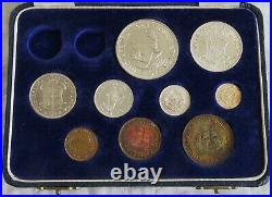 South Africa 1953 9 Coin Proof Year Set With Silver Sam Long Set Box