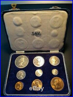 South Africa 1953 9-Coin Queen Elizabeth II Silver Proof Set PS27