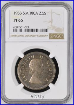 South Africa 1953 9 coin Proof Set 1/4p to Silver 5S NGC Graded Proof