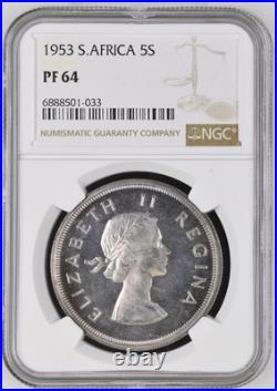 South Africa 1953 9 coin Proof Set 1/4p to Silver 5S NGC Graded Proof