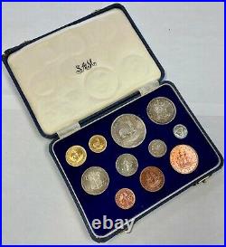 South Africa 1954 11 Coin Proof Set With Gold Original Box SA#27