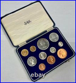 South Africa 1954 11 Coin Proof Set With Gold Original Box SA#28