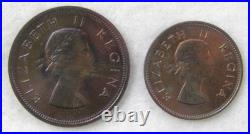 South Africa 1954 7 Coin Partial Proof Set Beautiful Toning