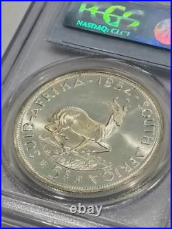 South Africa 1954 Elizabeth II Five (5) Shillings PCGS PL66
