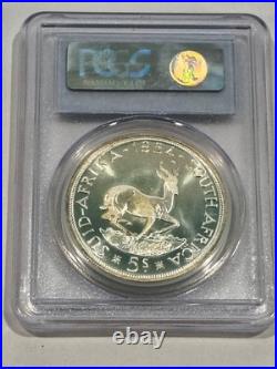 South Africa 1954 Elizabeth II Five (5) Shillings PCGS PL66