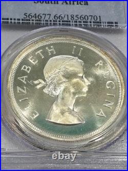 South Africa 1954 Elizabeth II Five (5) Shillings PCGS PL66
